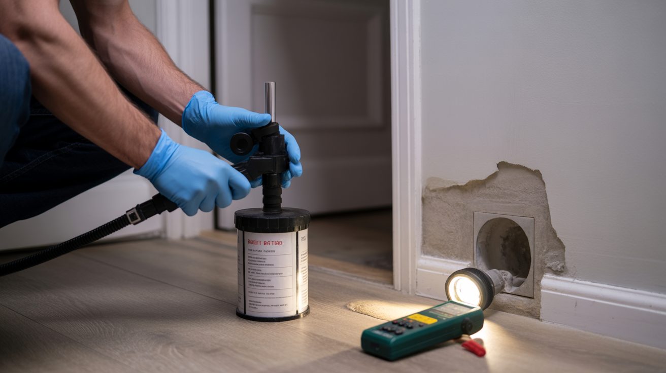 Technician documenting a free inspection in Grand Rapids